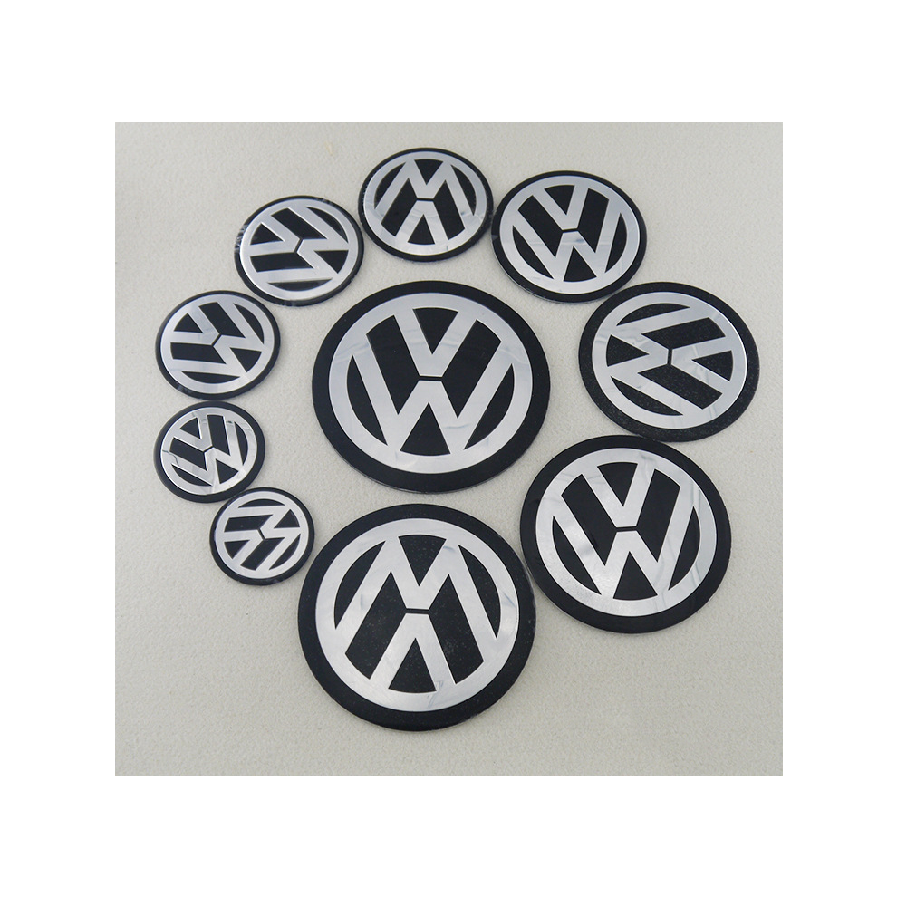 Newjass (75Mm) 4Pcs Wheel Center Hub Caps Cover Decal Stickers For Volkswagen