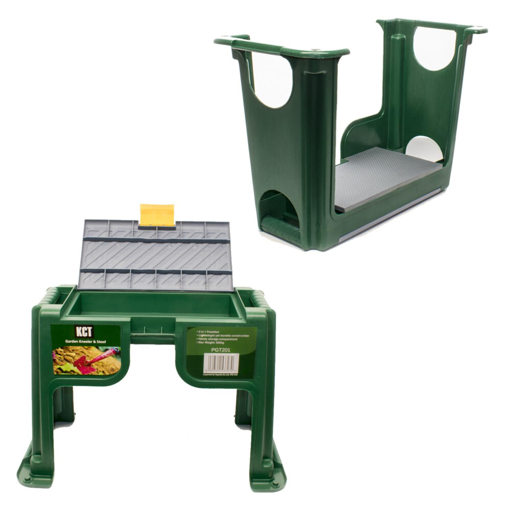 KCT Garden Kneeler Seat Stool Storage Compartment Portable Gardening Knee Pad