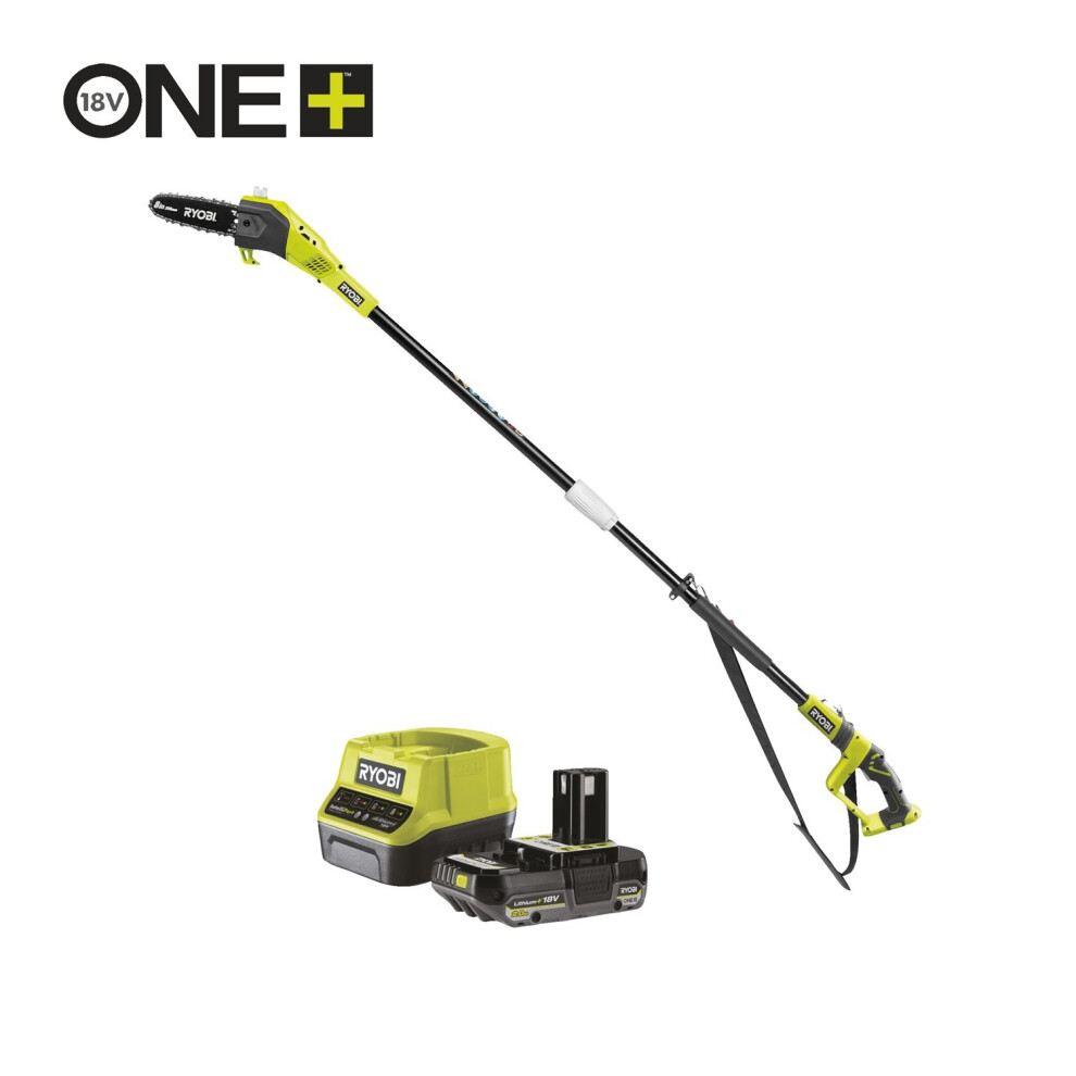 Ryobi RPP182020C 18V ONE+ 20cm Cordless Pole Saw Starter Kit (1 x 2.0Ah)