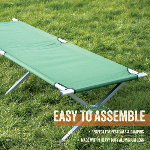 Milestone Camping Folding Single Camp Bed / 189cm x 64cm 2