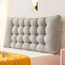 (gray, 120x60x10cm) Large Headboard Pillow Lounge Sofa Cushion Bed Rest Reading Pillow