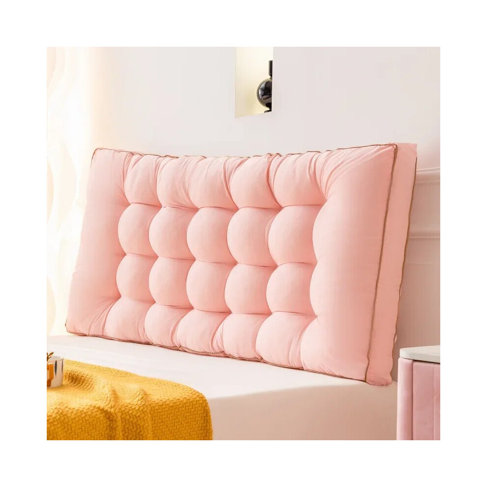 Srj Star (Pink, 150X60x10cm) Large Headboard Pillow Lounge Sofa Cushion Bed Rest Reading Pillow