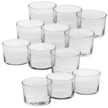 (12 Dishes) 240ml Glass Dessert Ice Cream Fruit Salad Snack Dishes Cups