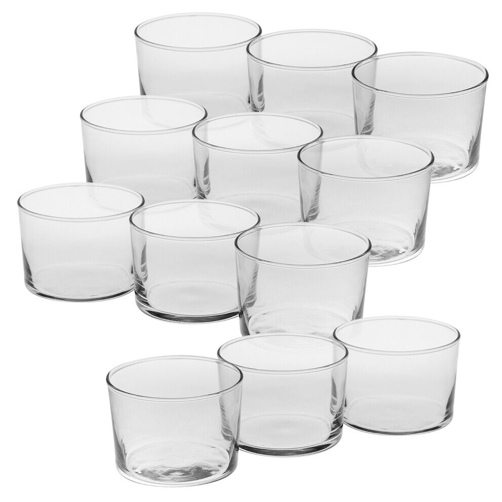 (12 Dishes) 240ml Glass Dessert Ice Cream Fruit Salad Snack Dishes Cups