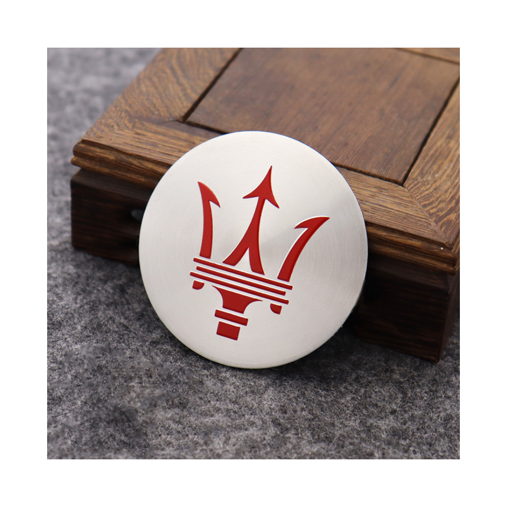 (Maser ( Red)) 4Pcs Wheel Center Hub Caps Cover Decal Stickers 56Mm Silver/Red 8381923456696