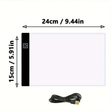 (A5) Portable A5/A4 LED Copy Board, Ultra-ThinAdjustable USB Interface LED Trace Light