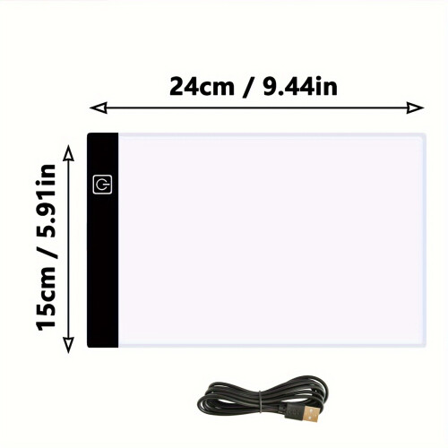 (A5) Portable A5/A4 LED Copy Board, Ultra-ThinAdjustable USB Interface LED Trace Light
