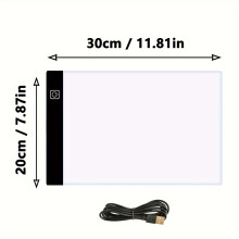 (A4) Portable A5/A4 LED Copy Board, Ultra-ThinAdjustable USB Interface LED Trace Light