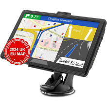 (7 Inch GPS Navigation) SAT NAV 2024 UK EU Map, GPS Navigation for Car Lorry Truck with Voice Guidance and Speed Camera Warning, Lifetime Free Maps Update