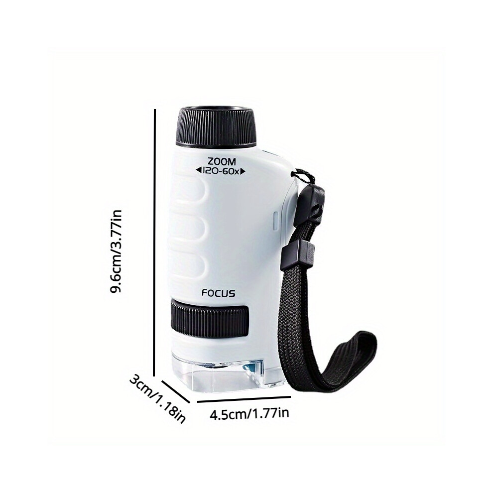 Yetp Star (White) Pocket Microscope Kids Science Toy Kit Educational Mini Handheld Microscope With