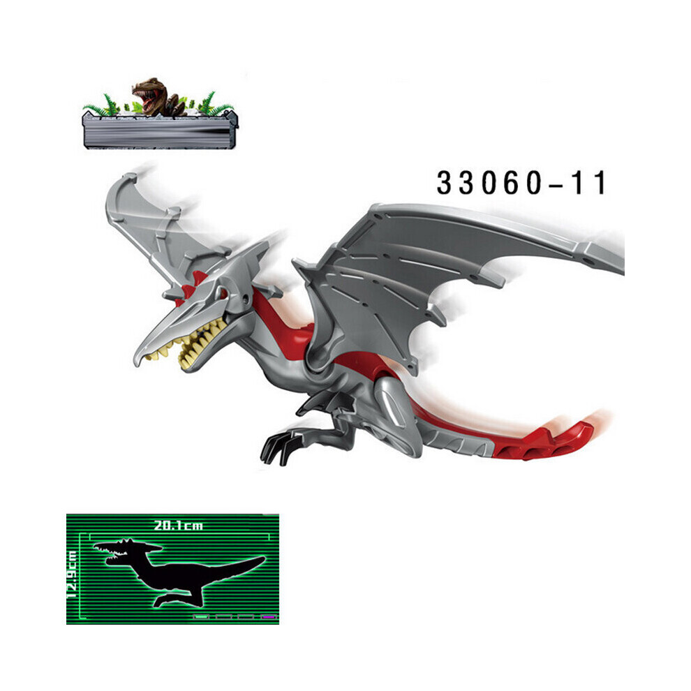 ( Volcano pterodactyl-11 ) Dinosaur Figure Build Block Construction Toys