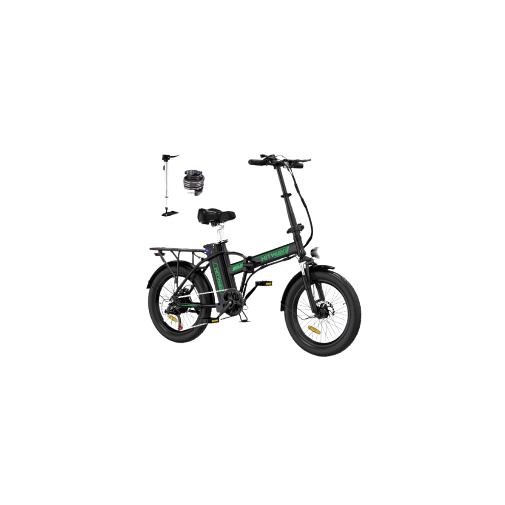 HITWAY BK11 Electric Folding Bike, 20 Fat Tire E Bike 250W 36V/11.2Ah Battery