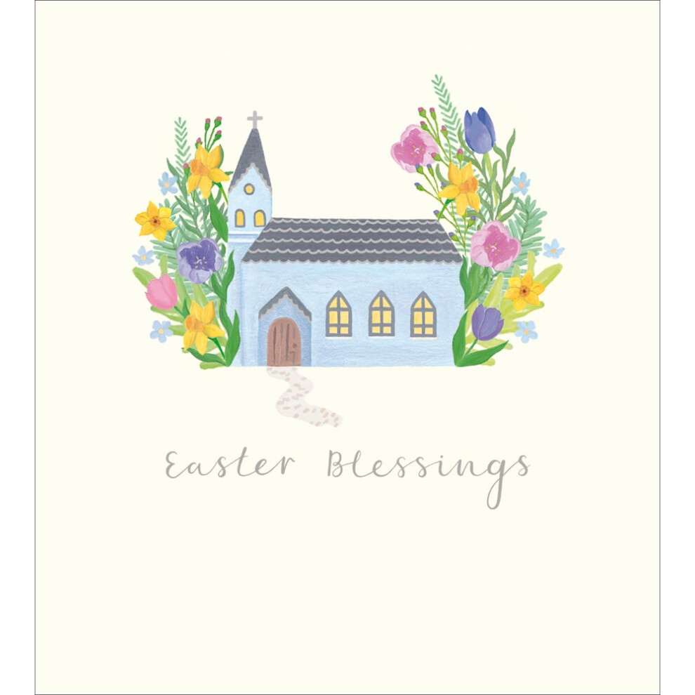 Woodmansterne Pack Of 5 Easter Blessings Divine Bloom Contemporary Pack Of Greeting Cards