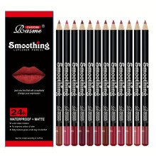 (12pcs) 12 Pcs Long-Lasting Lipstick Set, Lip Liner Pencil And Matte Lip Gloss
