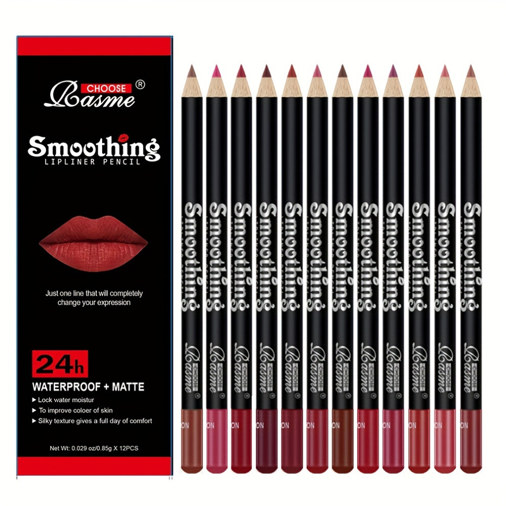 Yetp Star (12Pcs) 12 Pcs Long-Lasting Lipstick Set, Lip Liner Pencil And Matte Lip Gloss