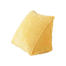 (yellow, L(30x55x60cm)) Bed Reading Pillow Soft Triangular Big Backrest Pillow