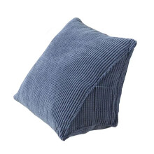 (blue, L(30x55x60cm)) Bed Reading Pillow Soft Triangular Big Backrest Pillow