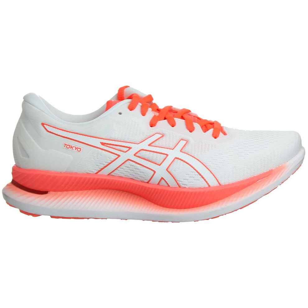 (6, White) Asics GlideRide TOKYO Lace-Up White Synthetic Womens Running Trainers 1012A943_100 (UK )