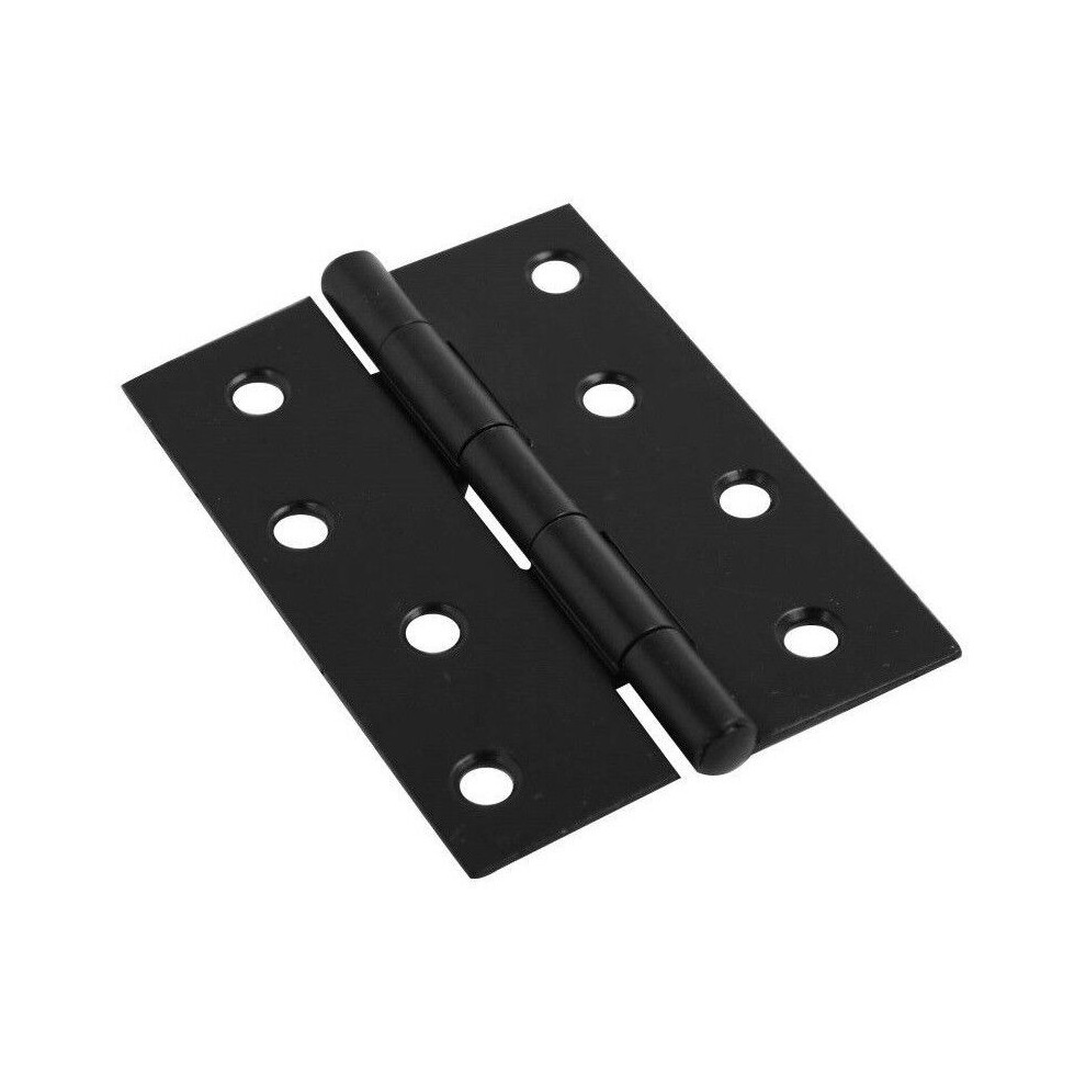 (3" (75mm)) Black Butt Door Hinges Size 3 or 4 Inch (75mm/100mm)