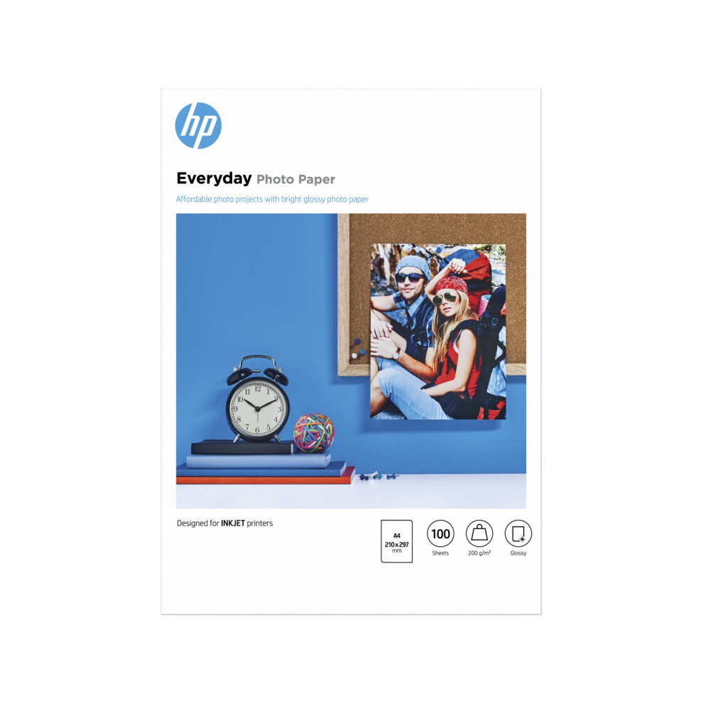 HP Everyday A4 Photo paper, 210 x 297 mm - White, 100 Sheets