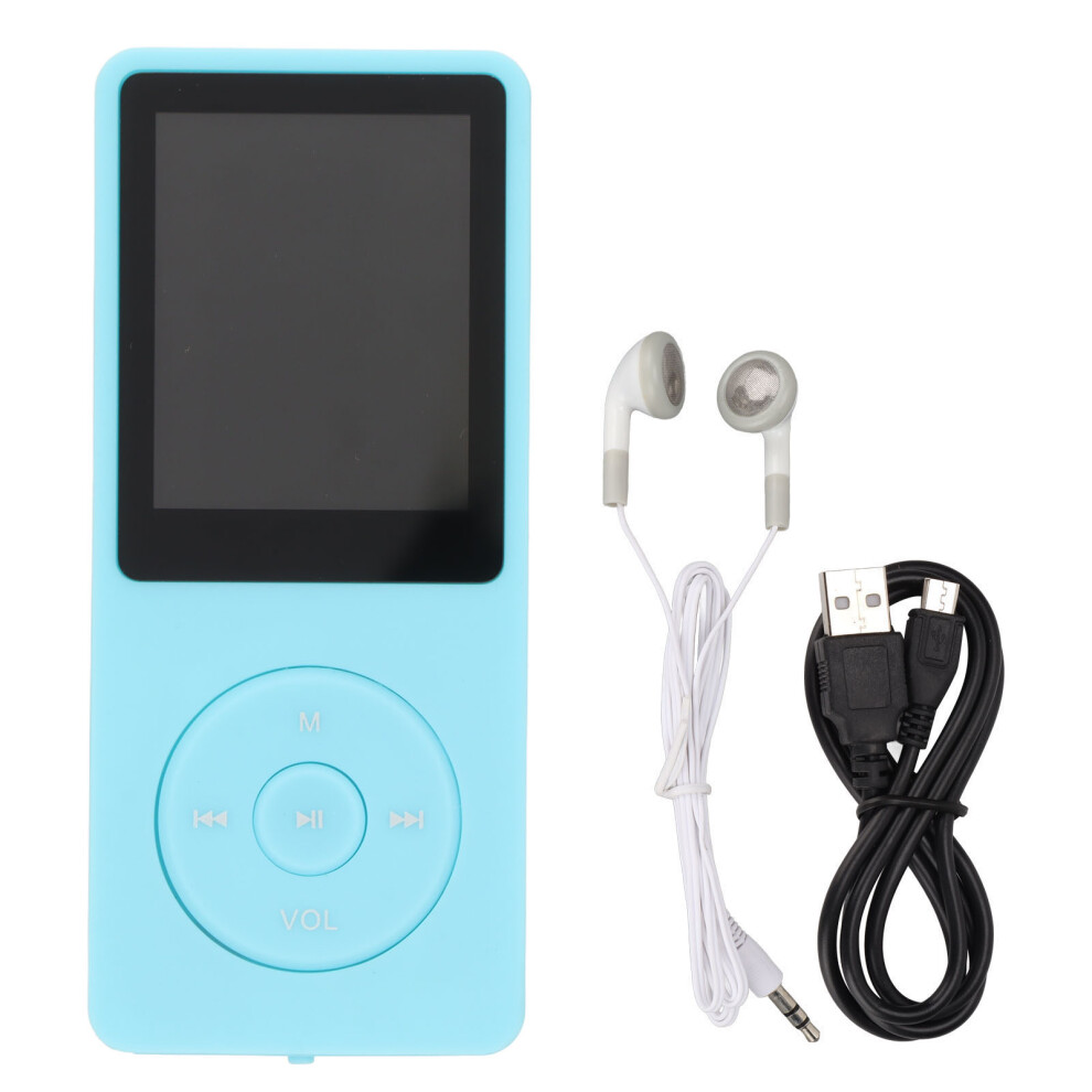 Mp3 Player 1.8 Inch Display Screen 64Gb Memory Card Multifunctional Portable Mp3 Music Playerlight Blue 8131496721178