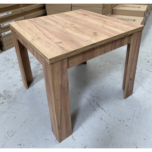 Furneo Modern Dining Table Only Extendable 90-180cm Oak Effect Golden 01 2