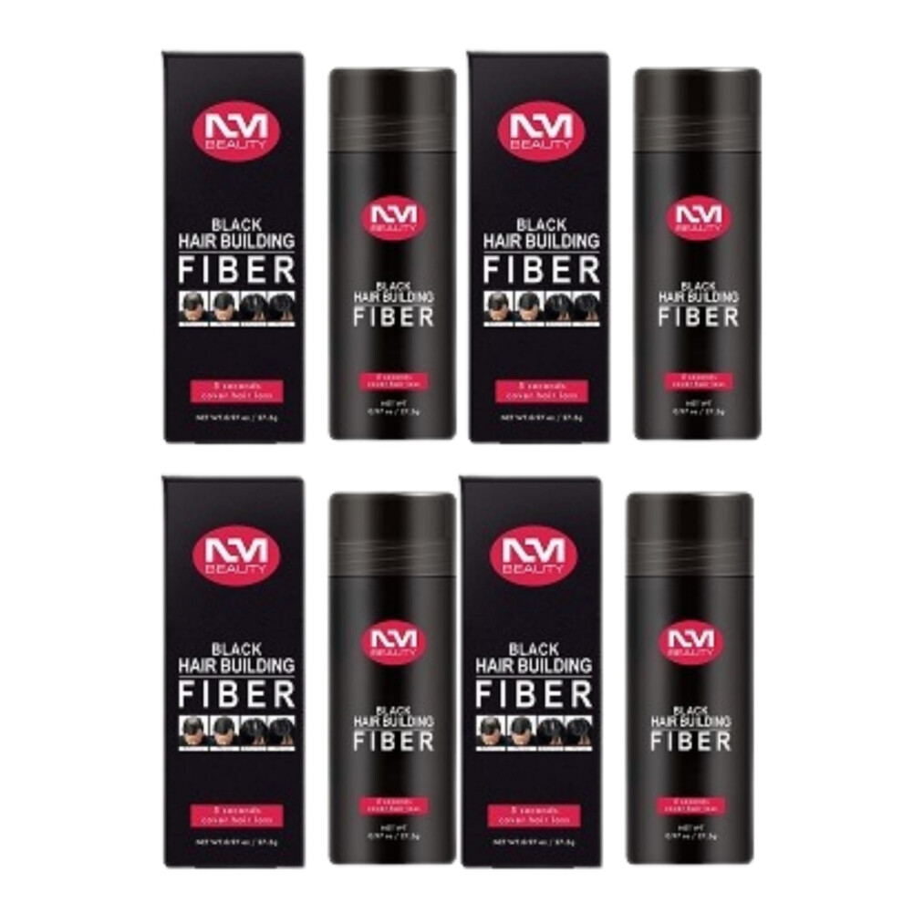 Nmb Black Professional Hair Building Fiber - 4Pcs