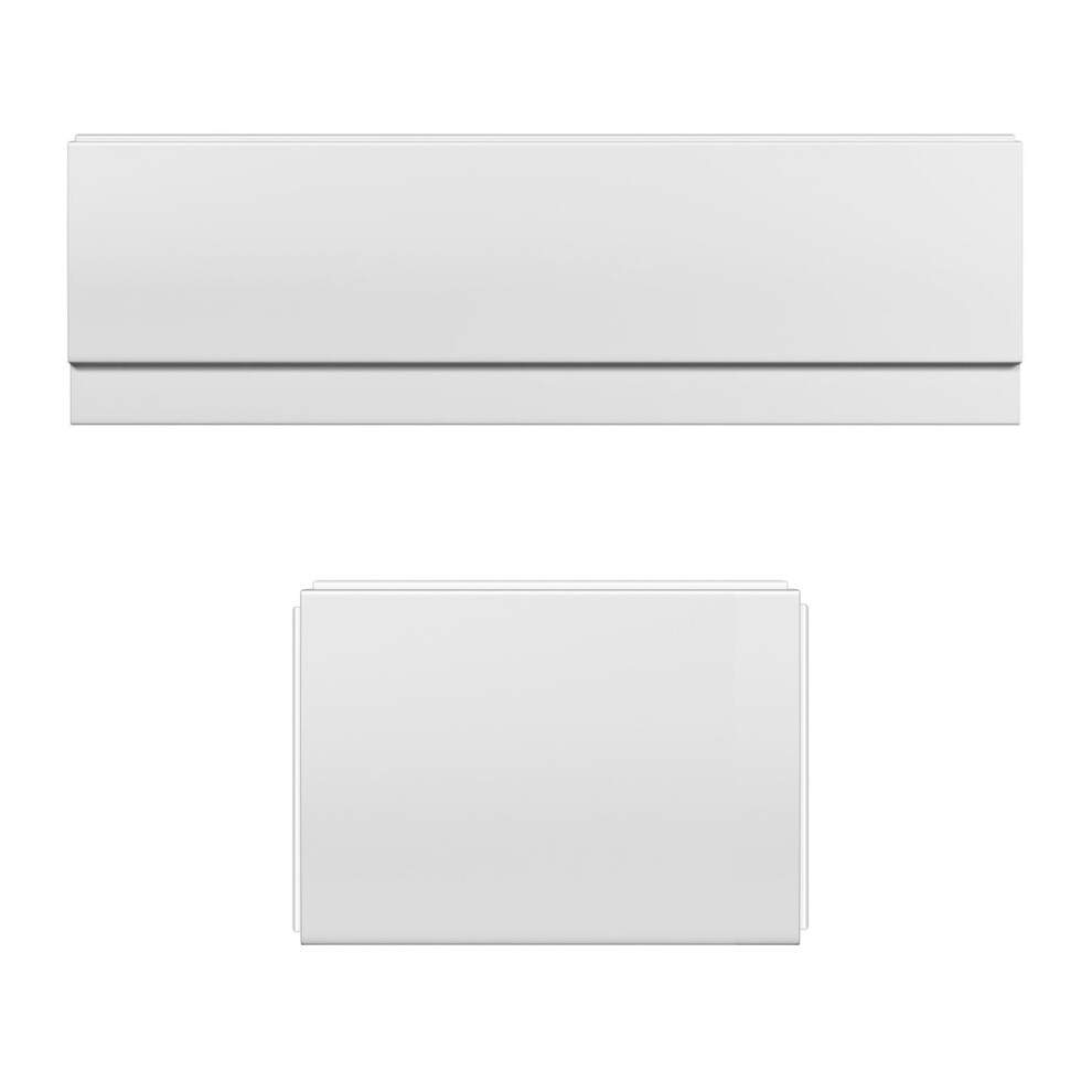 1700mm Modern High Gloss White Front & End Bath Panel Acrylic Bathroom