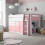 Bedmaster (No Mattress) Lacy Pink Storage Mid Sleeper Bed 1