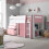 Bedmaster (No Mattress) Lacy Pink Storage Mid Sleeper Bed 3