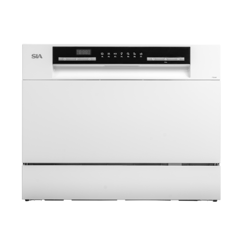 Sia Table Top Dishwasher In White, 6 Places 6 Programmes LED Display - SIA TTD6W