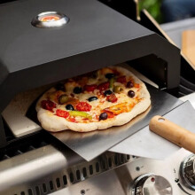 Grill Top Pizza Maker Oven Steel Waterproof with Thermometer BBQ Gas Charcoal