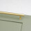 (320mm Handle	) Satin Brass Fluted Knurled T Bar Handles & Knob 3