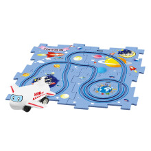 (Diy Assembling Electric Track Car Toys Battery Powered Toy Vehicle And Puzzle Board For Kids) Diy Assembling Electric Track Car Toys Battery Powered Toy Vehicle And Puzzle Board For Kids