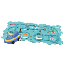 (Diy Assembling Electric Track Car Toys Battery Powered Toy Vehicle And Puzzle Board For Kids) Diy Assembling Electric Track Car Toys Battery Powered Toy Vehicle And Puzzle Board For Kids