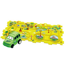 (Diy Assembling Electric Track Car Toys Battery Powered Toy Vehicle And Puzzle Board For Kids) Diy Assembling Electric Track Car Toys Battery Powered Toy Vehicle And Puzzle Board For Kids