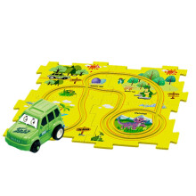 (Diy Assembling Electric Track Car Toys Battery Powered Toy Vehicle And Puzzle Board For Kids) Diy Assembling Electric Track Car Toys Battery Powered Toy Vehicle And Puzzle Board For Kids