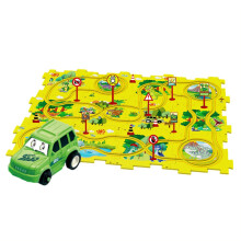 (Diy Assembling Electric Track Car Toys Battery Powered Toy Vehicle And Puzzle Board For Kids) Diy Assembling Electric Track Car Toys Battery Powered Toy Vehicle And Puzzle Board For Kids