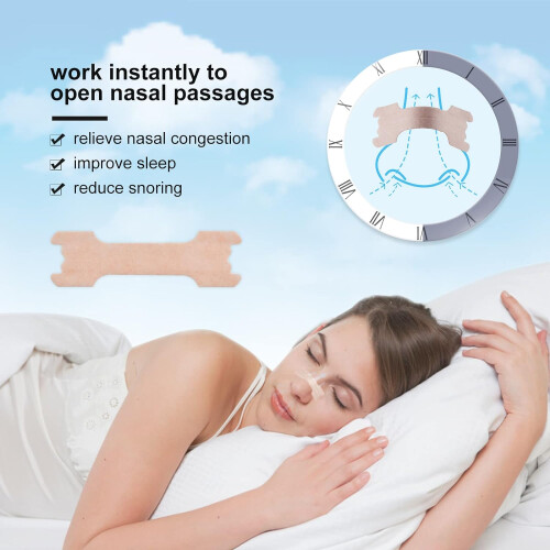 100 Count Nasal Strips Breath Easy Anti Snoring Improve Sleeping 1