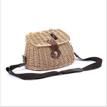 Wicker Basket Fishing Creel Trout Perch Cage Tackle Fisherman Box Outdoor Classical Willow Trout Fishing Creel Basket -wf