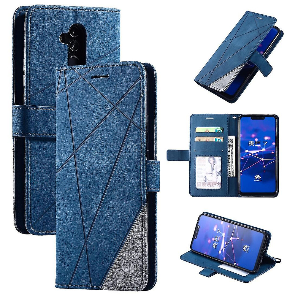 (Blue) For Huawei Mate 20 Lite Leather Case Blue 6956163116123