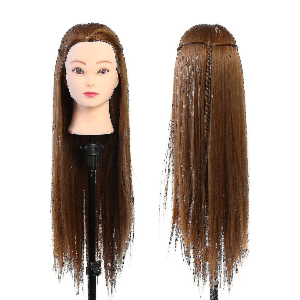 Unisex Brown Makeup Mannequin Head Hairdresser Training Head Cosmetology Doll Head Blond Golden