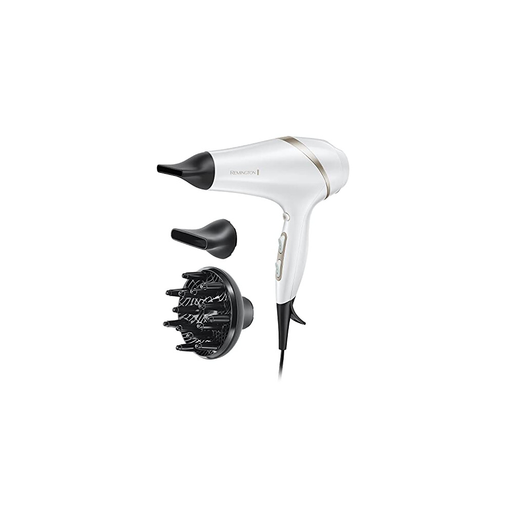 Remington Hydraluxe Hair Dryer - releases Micro-Conditioners to help balance of moisture - Hydracare Temp Setting to protect hair , 2300W, AC8901
