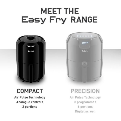 Tefal Tefal EY101827 Air Fryer Easy Fry Compact Health Fryer 0.6Kg 2 Portions Black 2