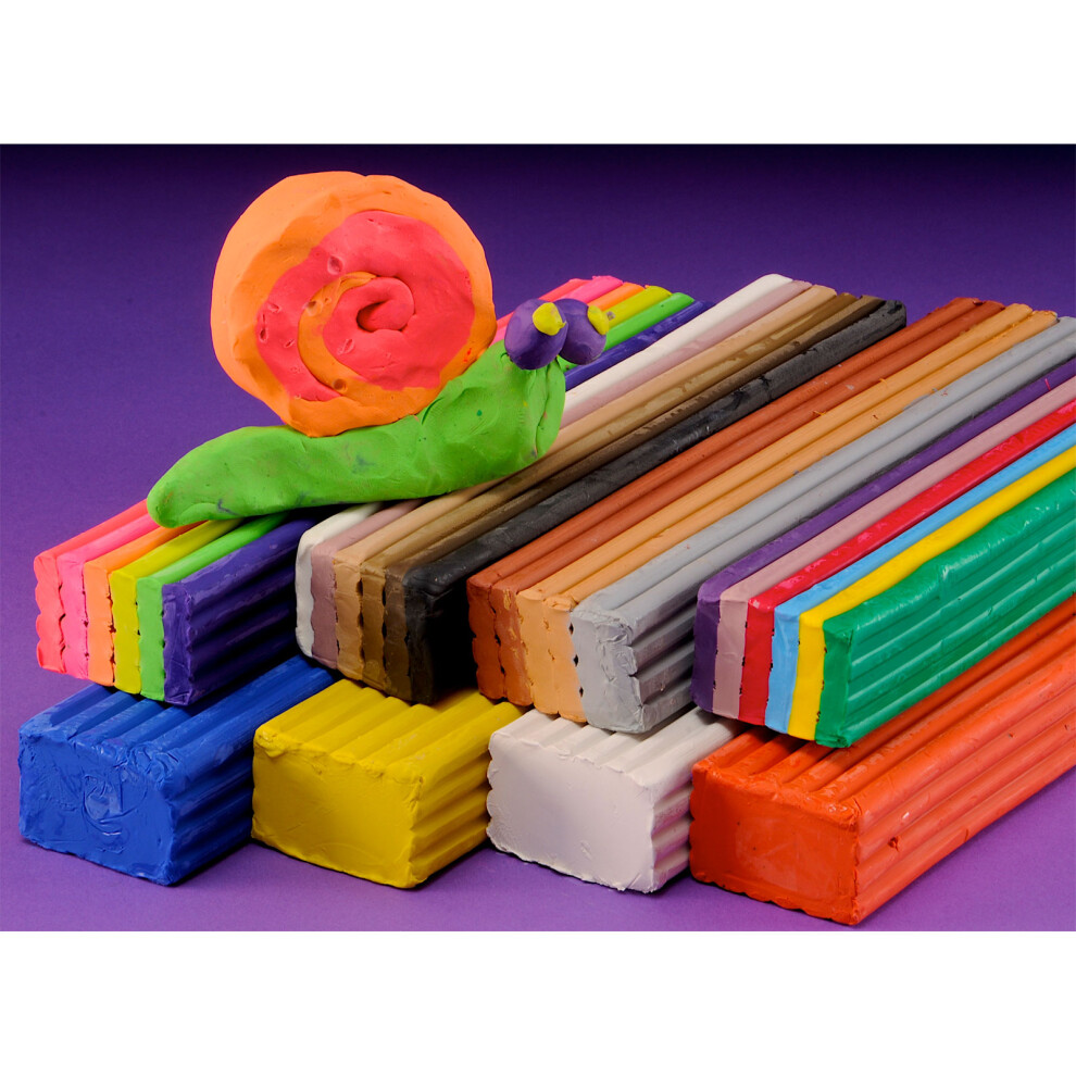 Scola 10103/20/A Colour Clay (Plasticine) 10Kg - 20 Assorted - 18 Colours