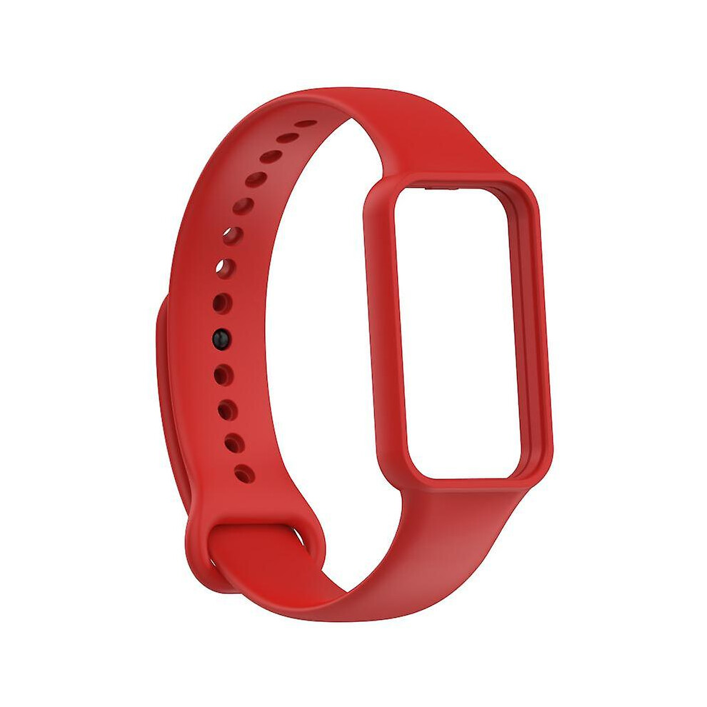 (Red) Strap For Amazfit Band 7 Silicone Bracelet Sport Wrist Replacement Strap Soft For Amazfit Band Red 9310827004237