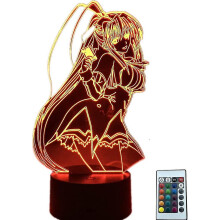 Himejima Akeno Anime Figure Rgb Night Light For Bedroom Decor Nightlight Birthday Gift Manga Table Lamp High School Dxd Creative 3d Led Lamp