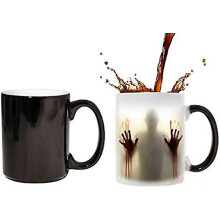 Wekity Authentic Zombie Mug - Heat-Activated Color Changing 11oz Ceramic Cup, Walking Dead Inspired, Grade A Quality, Hand Wash Only