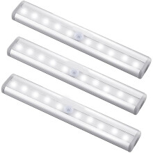 3 Pack Upgraded Rechargeable 10 Led Magnetic Motion Sensor Light