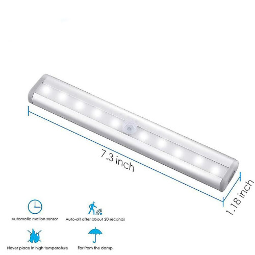 3 Pack Upgraded  Rechargeable 10 Led Magnetic Motion Sensor Light 2